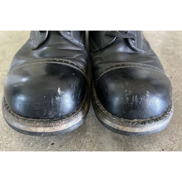 Vintage Men's Corcoran Black Leather Combat Jump Boots 13.5 Korea? WW2? - Picture 3 of 12